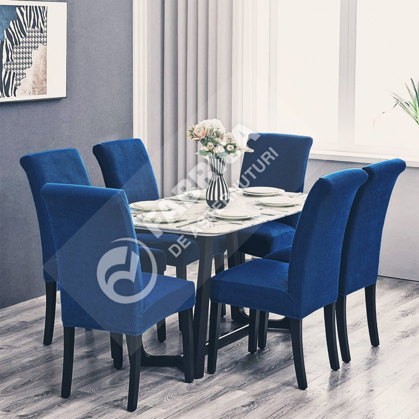 Set 6 huse de scaun Elastice - Marime universala | 4755