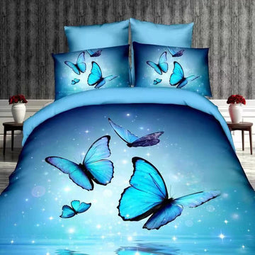Lenjerie de pat bumbac digital print 3D – 4 piese | 2538-R