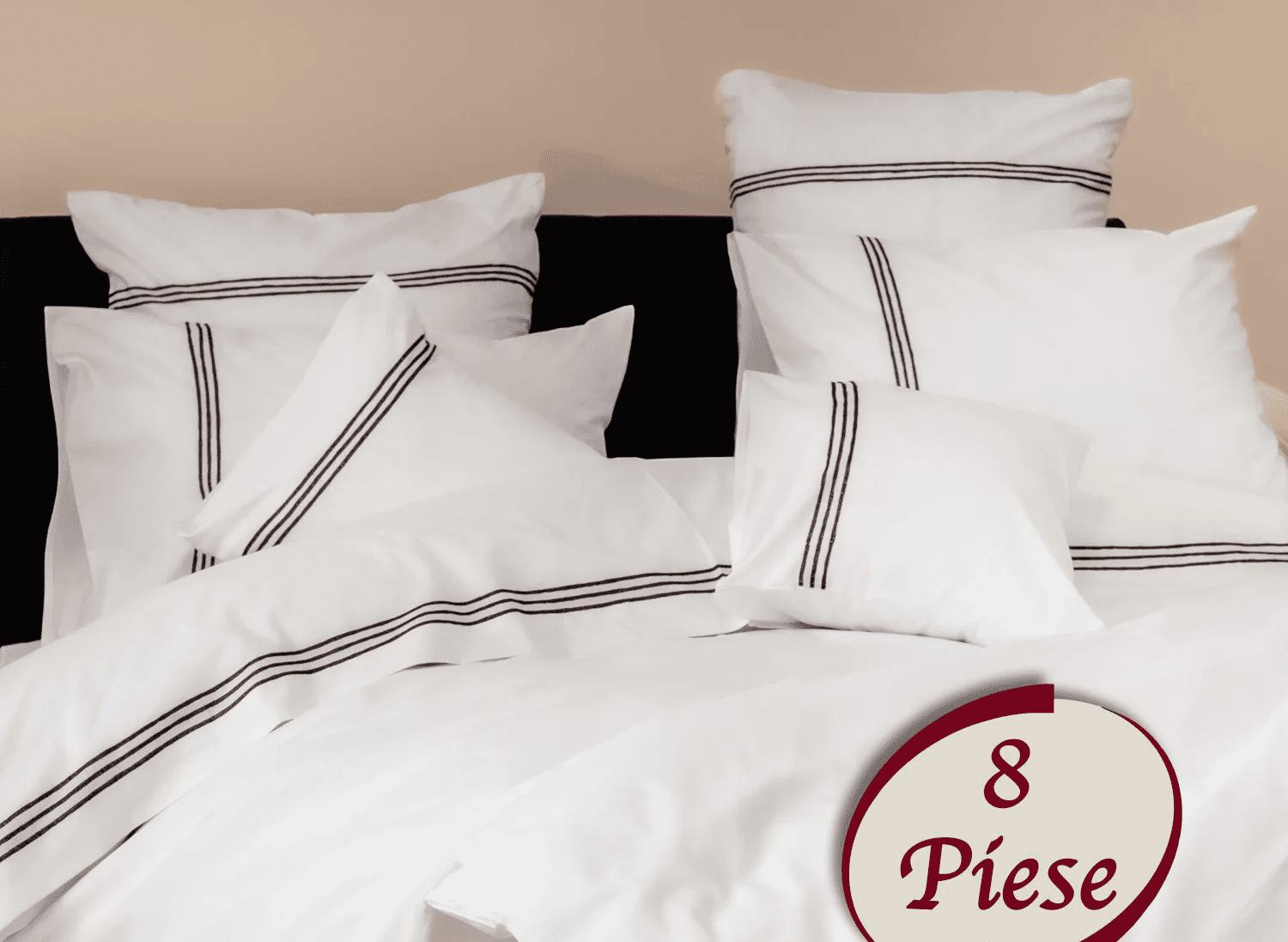 Lenjerie de pat 100% bumbac HoReCa - 8 piese | 7499-R