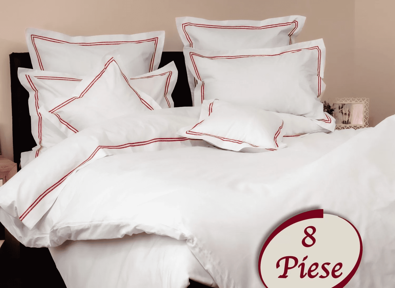 Lenjerie de pat 100% bumbac HoReCa - 8 piese | 7491-R