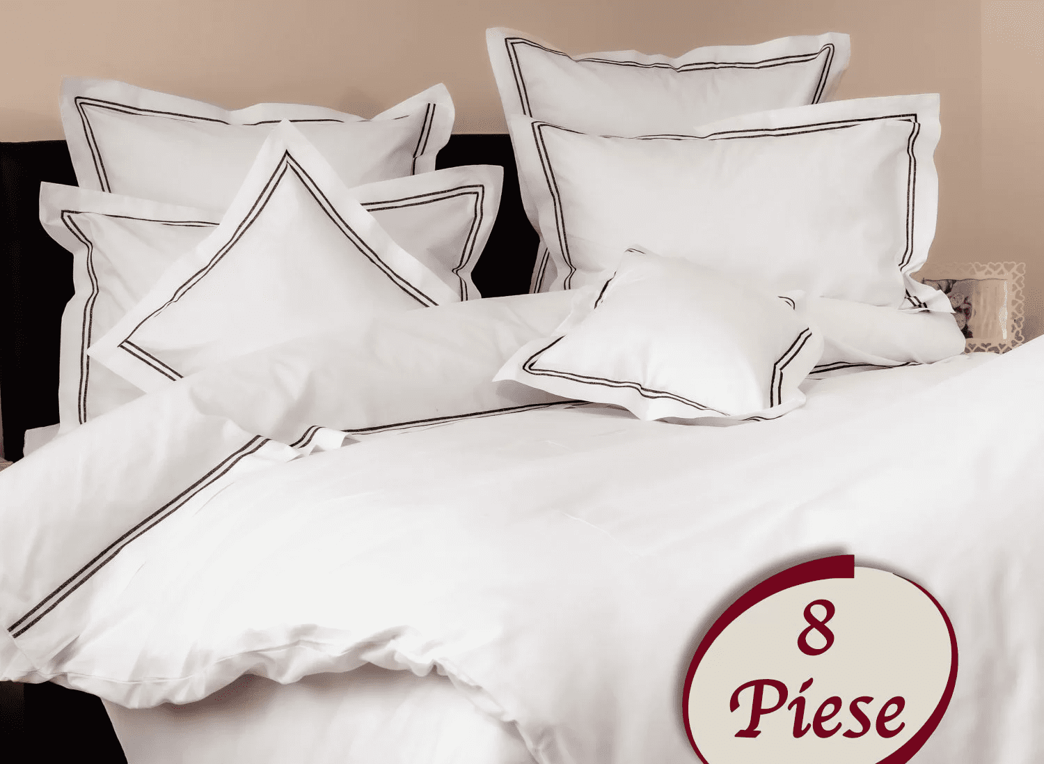 Lenjerie de pat 100% bumbac HoReCa - 8 piese | 7495-R
