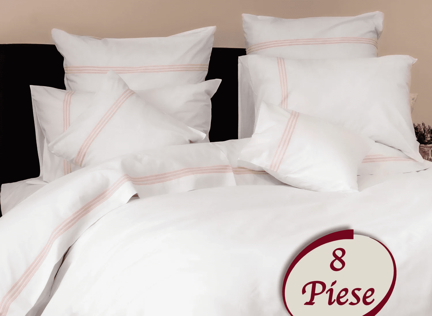 Lenjerie de pat 100% bumbac HoReCa - 8 piese | 7498-R