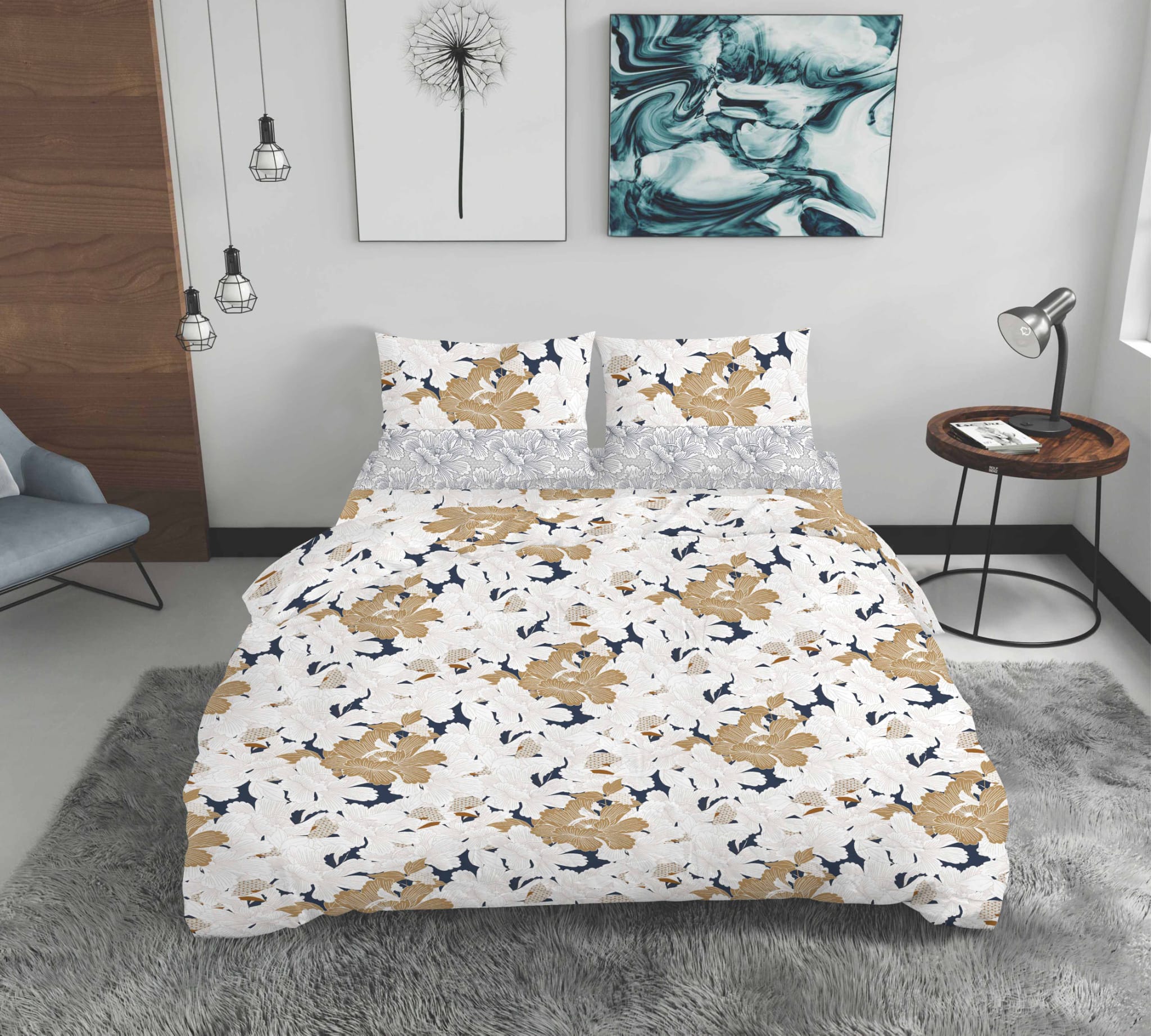 Lenjerie de pat ranforce Clasy King size  | 15603-R