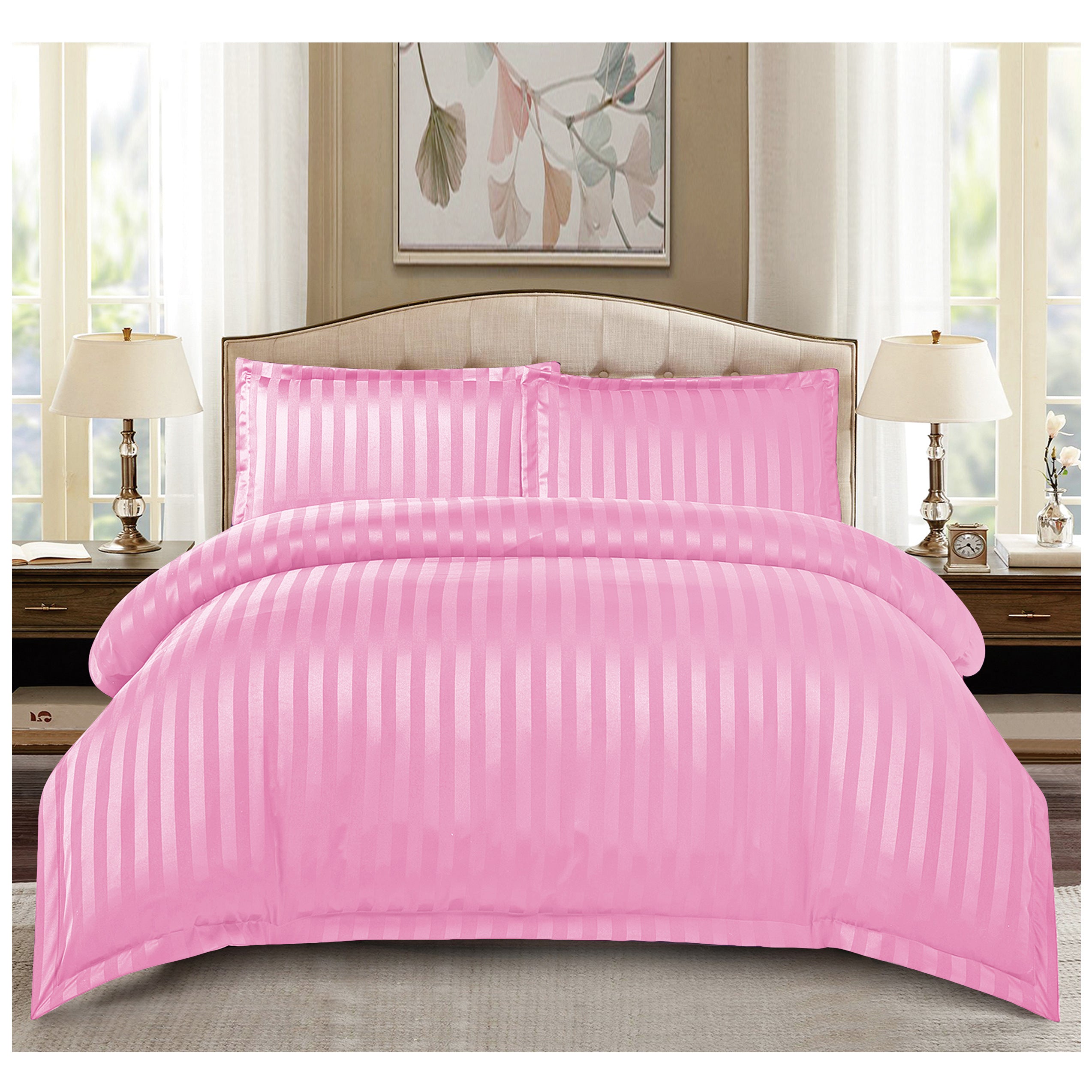 Lenjerie de pat bumbac DAMASC hotelier - cu elastic - 4 piese  | 0001