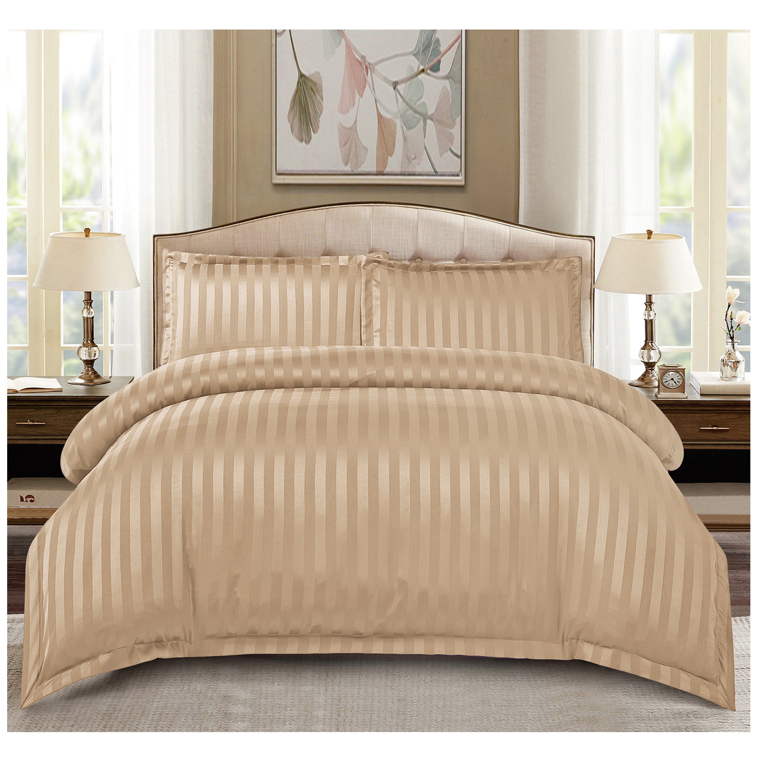 Lenjerie de pat bumbac DAMASC hotelier - cu elastic - 4 piese  | 0007
