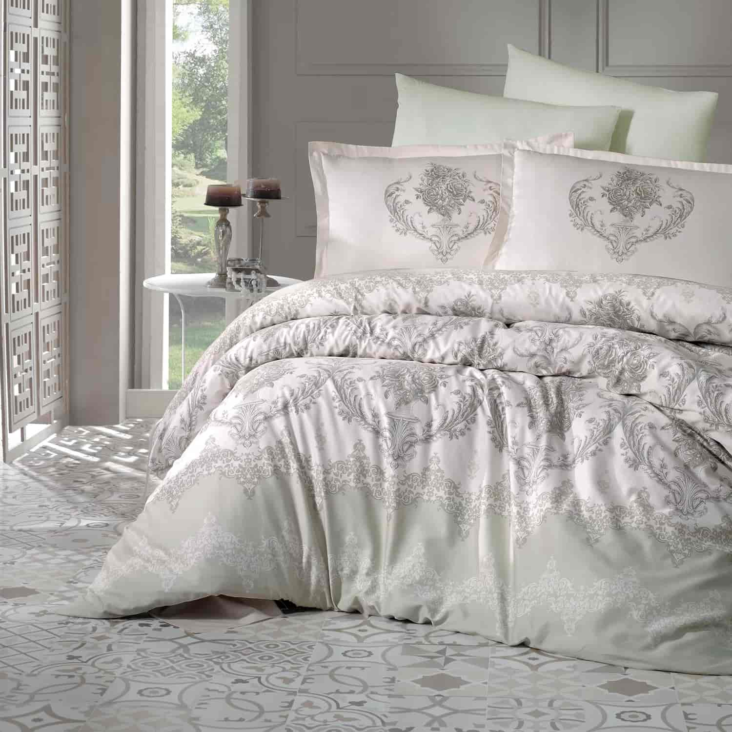 Lenjerie de pat satin Clasy King size  | 6853-R