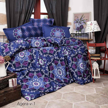 Lenjerie de pat satin Clasy King size  | 6879-R