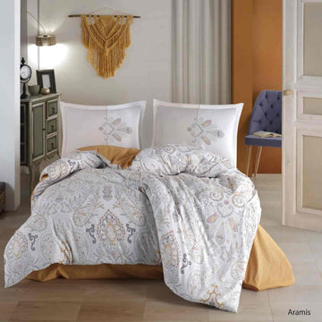 Lenjerie de pat ranforce Clasy King size  | 6957-R