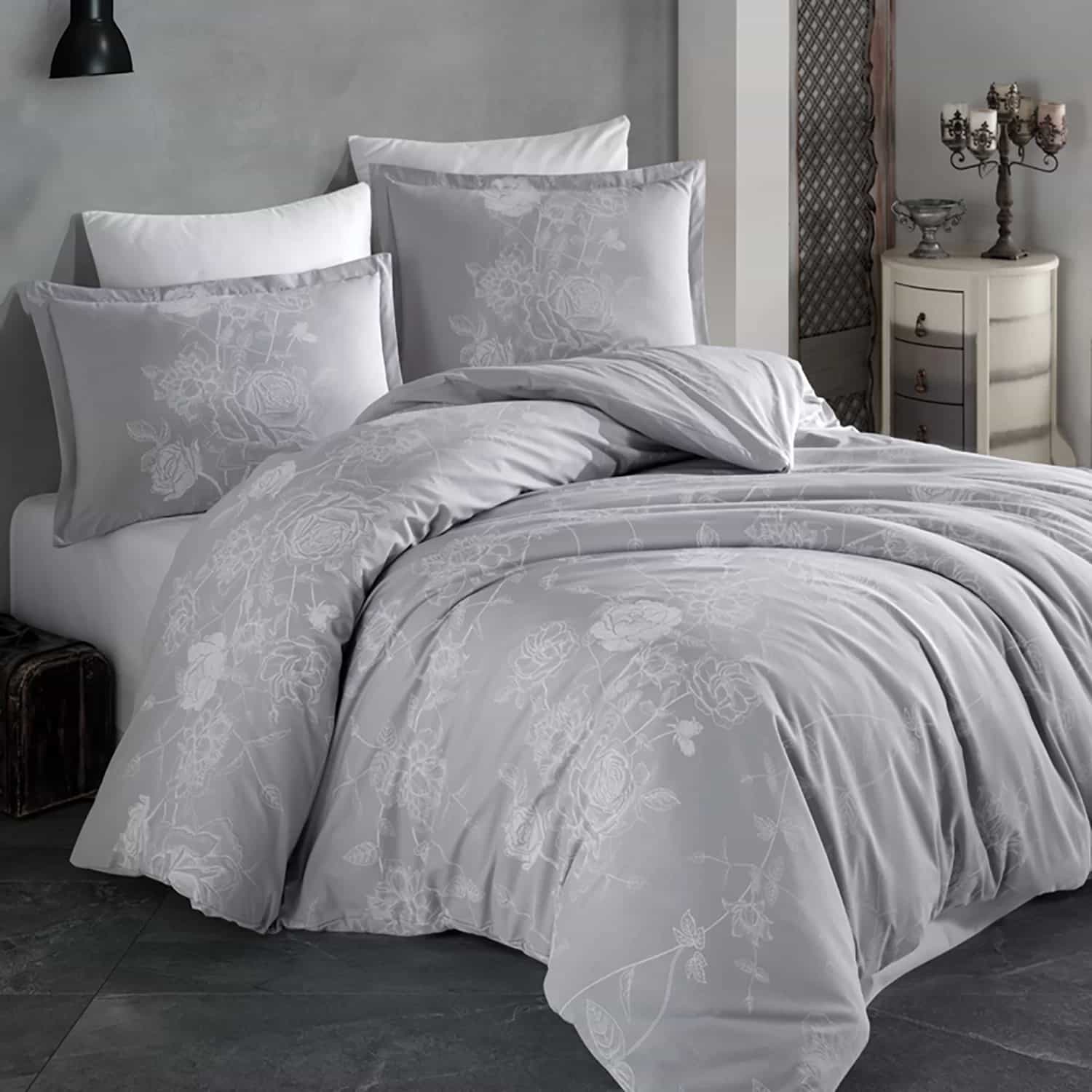 Lenjerie de pat ranforce Clasy King size  | 6955-R