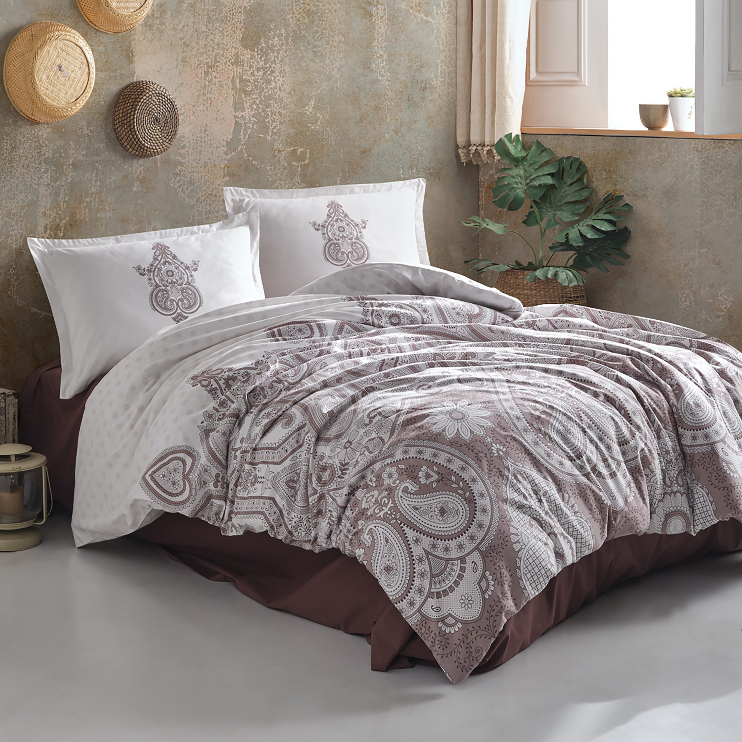 Lenjerie de pat ranforce Clasy King size  | 15587-R