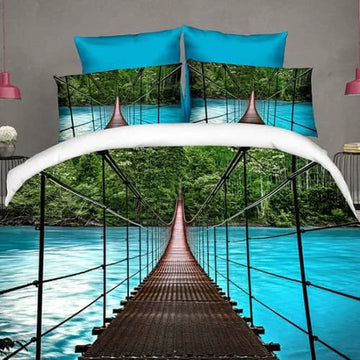 Lenjerie de pat bumbac digital print 3D – 4 piese | 2545-R