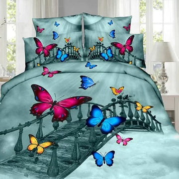 Lenjerie de pat bumbac digital print 3D – 4 piese | 2547-R