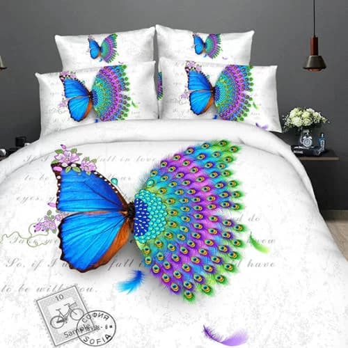 Lenjerie de pat bumbac digital print 3D – 4 piese | 2548-R