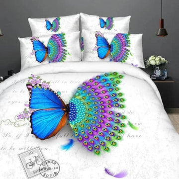 Lenjerie de pat bumbac digital print 3D – 4 piese | 2548-R