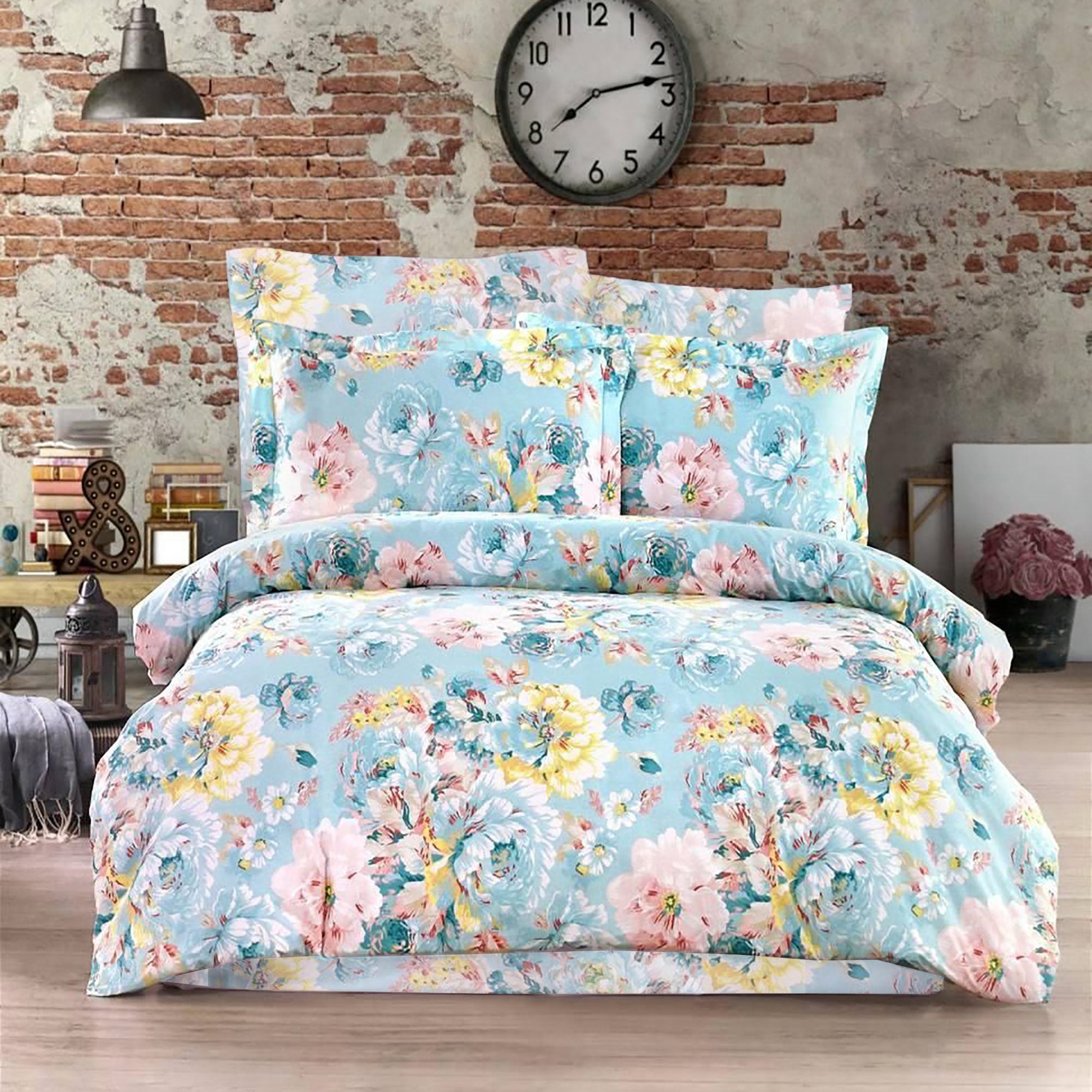 Lenjerie de pat creponata 100% bumbac | 15716-R