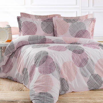 Lenjerie de pat creponata 100% bumbac | 15719-R