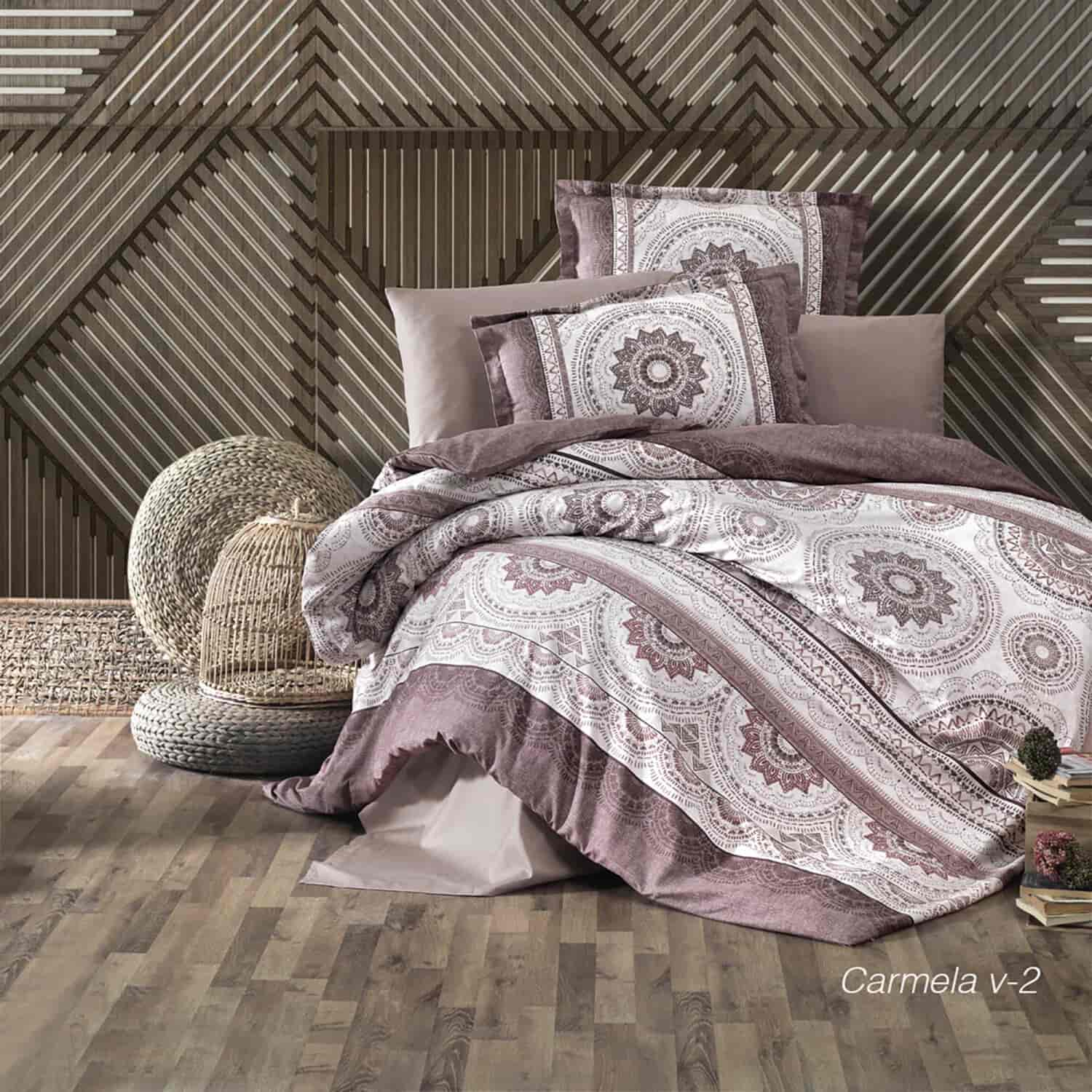 Lenjerie de pat satin Clasy King size  | 6868-R