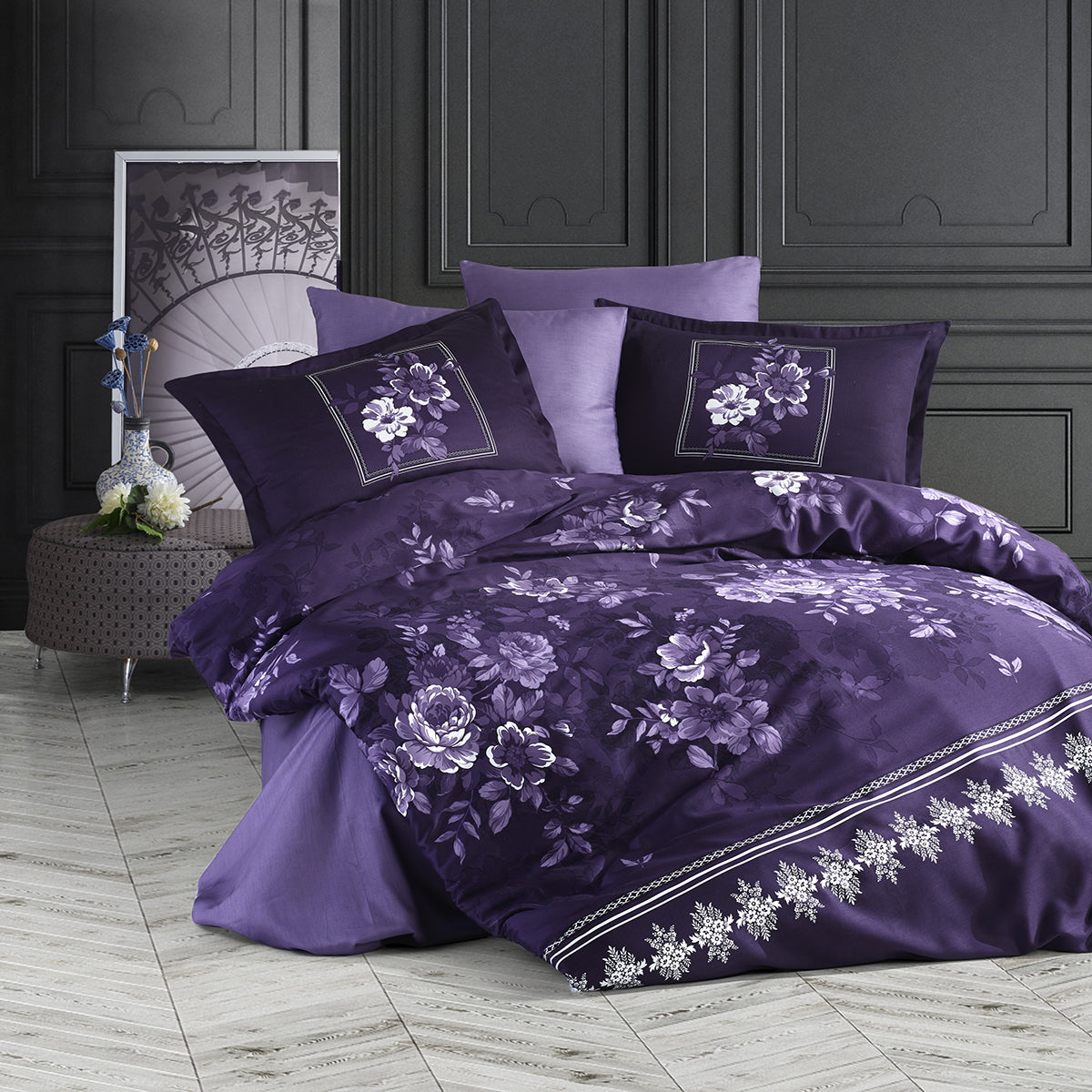 Lenjerie de pat satin Clasy King size  | 1893-R
