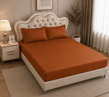 Husa de pat Satin Deluxe - cu elastic - 3 piese | 16584-CH