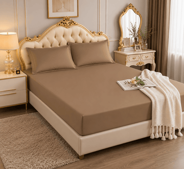 Husa de pat Satin Deluxe - cu elastic - 3 piese | 16590-CH