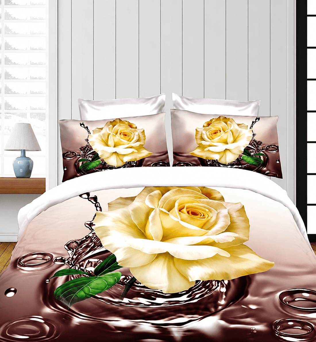 Lenjerie de pat bumbac satinat 3D – 6 piese | 13435