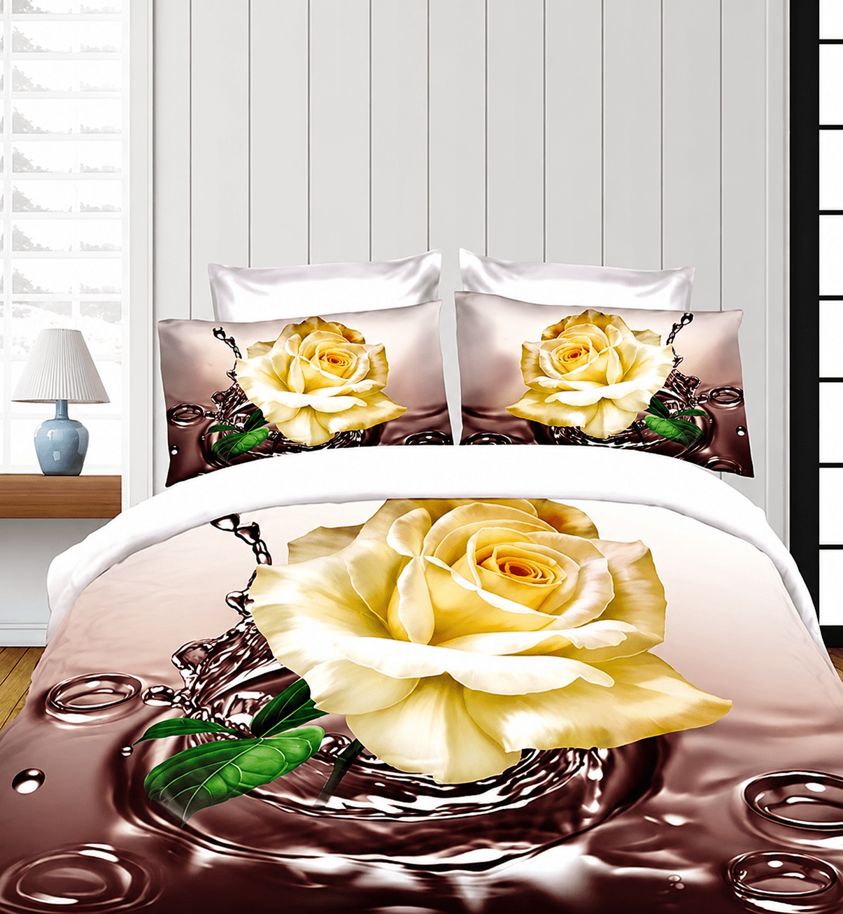 Lenjerie de pat bumbac satinat 3D – 6 piese | 13435