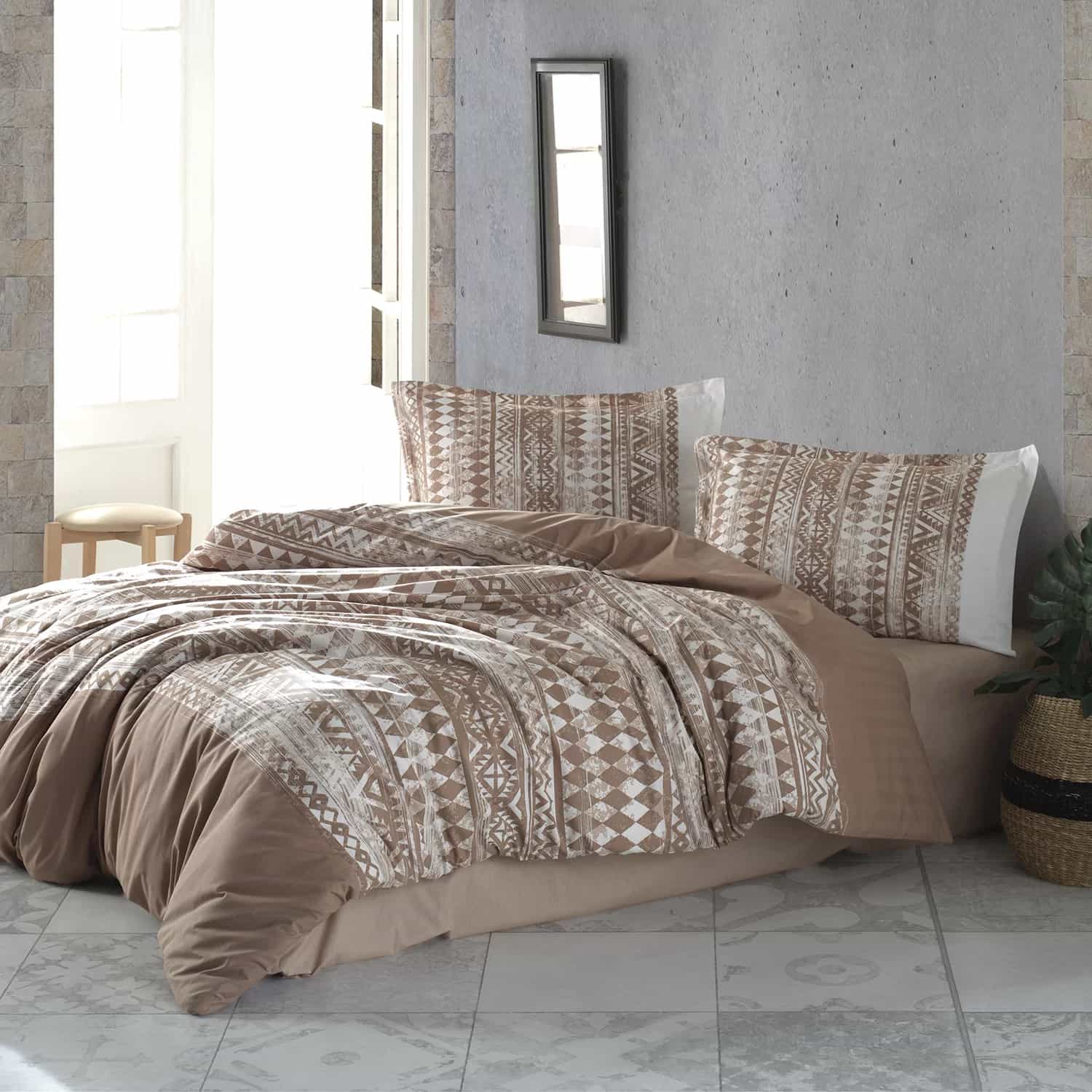 Lenjerie de pat ranforce Clasy King size  | 6894-R