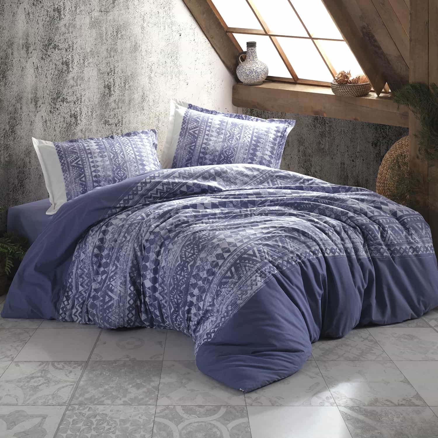 Lenjerie de pat ranforce Clasy King size  | 6893-R