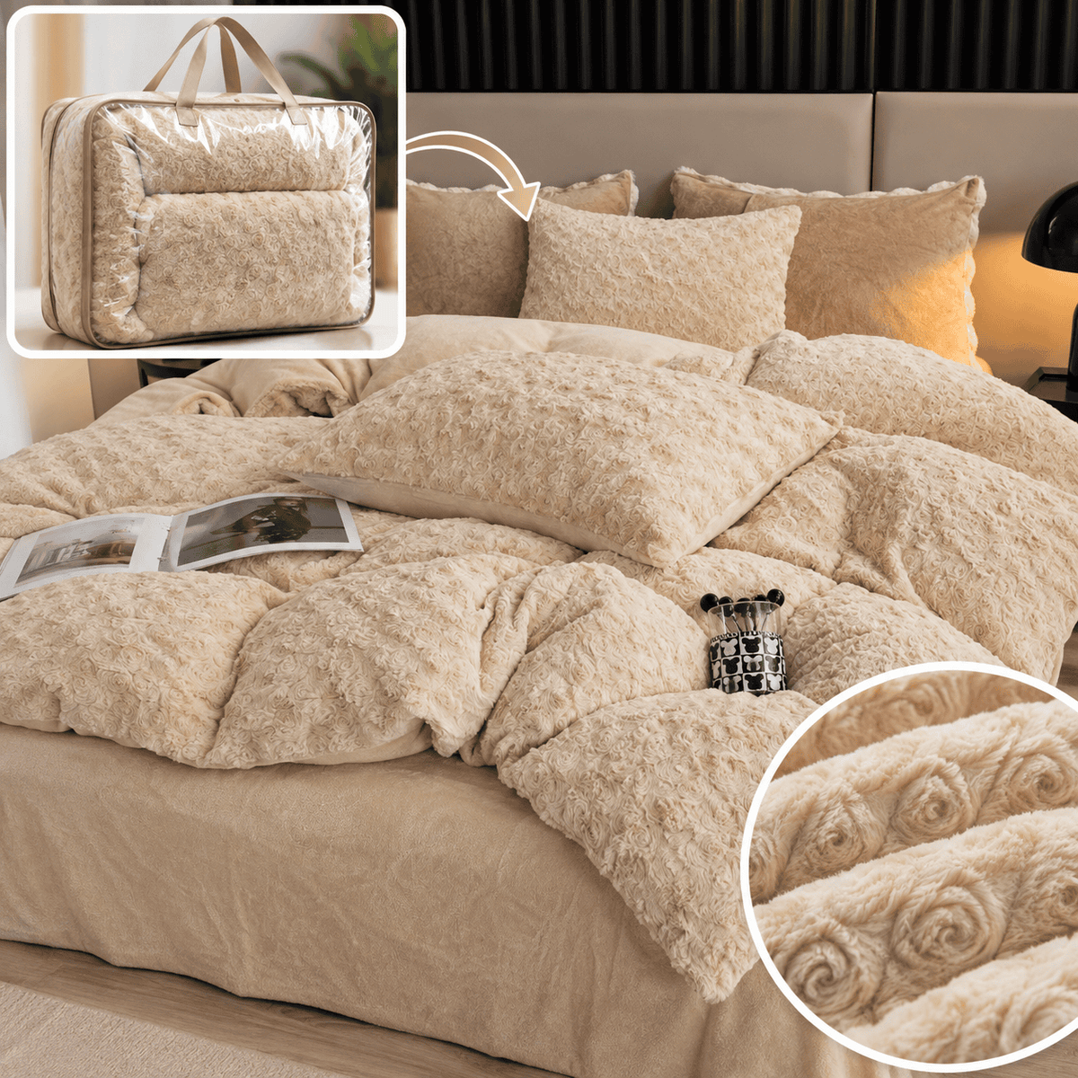 Lenjerie de pat cocolino Premium – 4 piese | 19444-TL