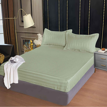 Husa de pat bumbac DAMASC hotelier - cu elastic - 3 piese  | 0036