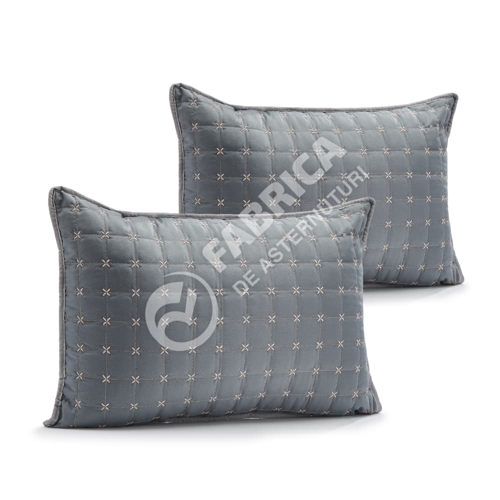 Set 2 Perne Brodate Antracit - 50x70cm | 4214-F