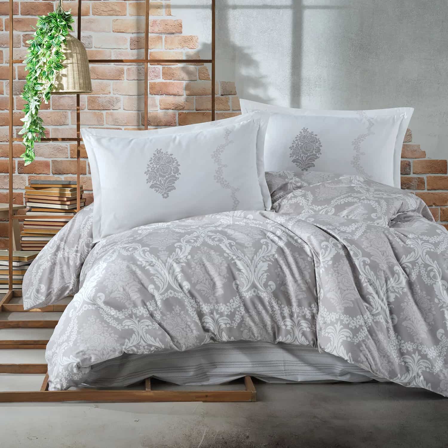 Lenjerie de pat ranforce Clasy King size  | 6910-R