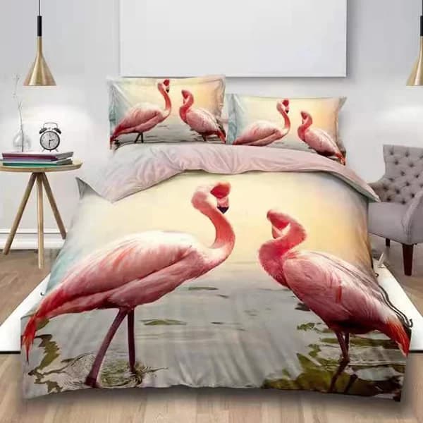 Lenjerie de pat bumbac digital print 3D – 4 piese | 2550-R