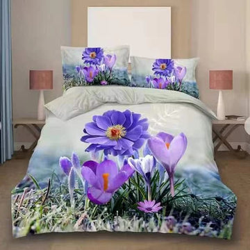 Lenjerie de pat bumbac digital print 3D – 4 piese | 2552-R