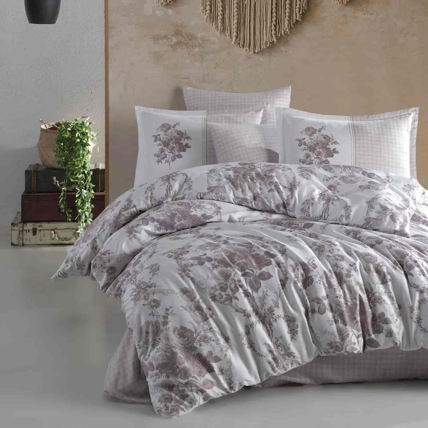 Lenjerie de pat satin Clasy King size  | 6861-R