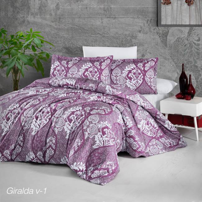 Lenjerie de pat satin Clasy King size  | 1870-R