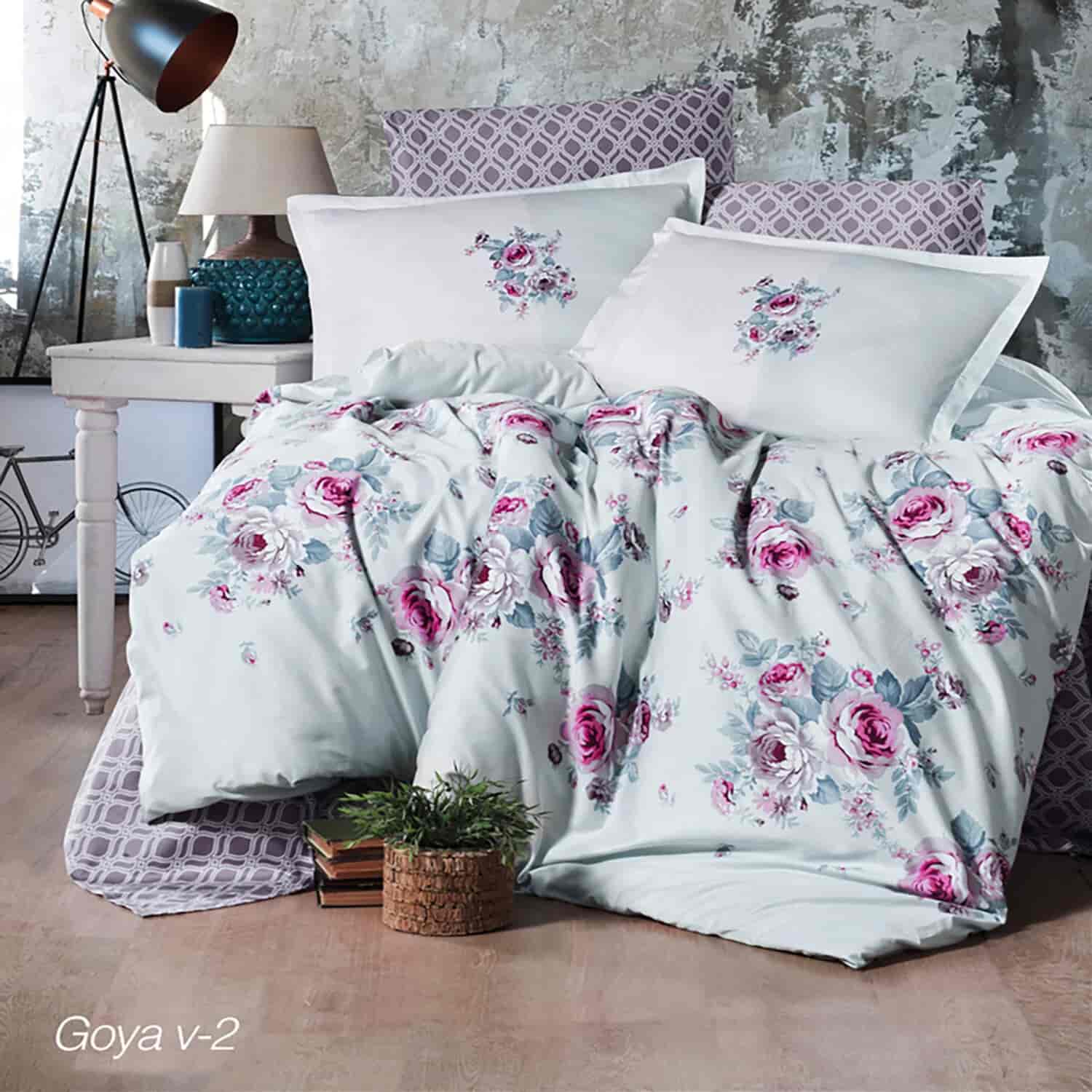 Lenjerie de pat satin Clasy King size  | 6867-R
