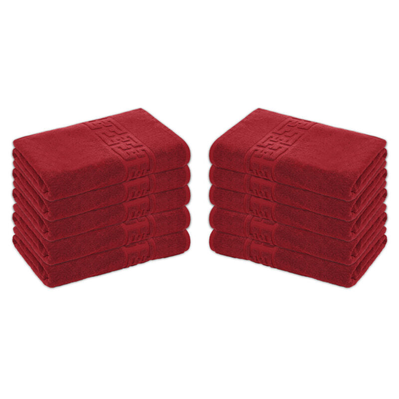 Set 10 prosoape 100% Bumbac - model GREEK Border | 0098