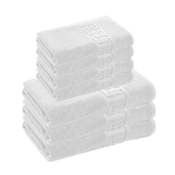 Set 7 prosoape 100% Bumbac - model GREEK Border | 0110