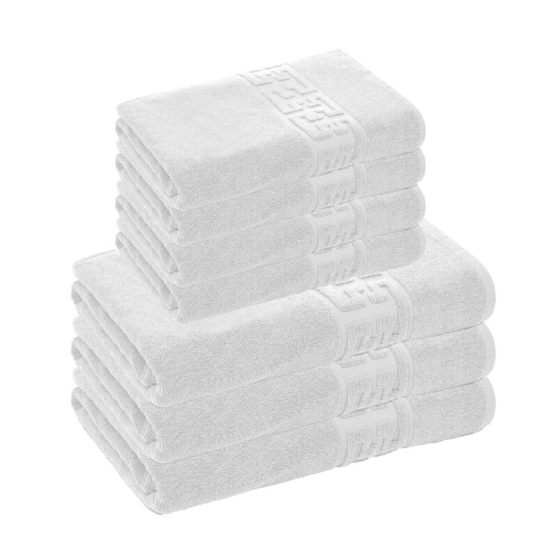 Set 7 prosoape 100% Bumbac - model GREEK Border | 0110