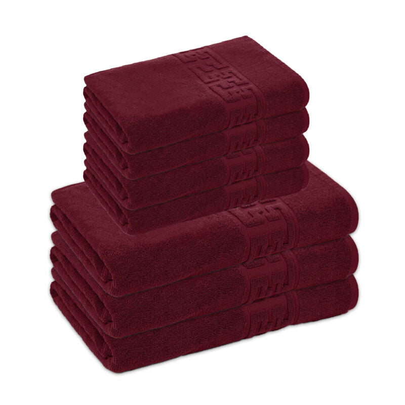 Set 7 prosoape 100% Bumbac - model GREEK Border | 0120