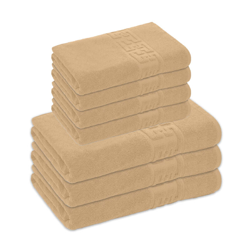 Set 7 prosoape 100% Bumbac - model GREEK Border | 0121