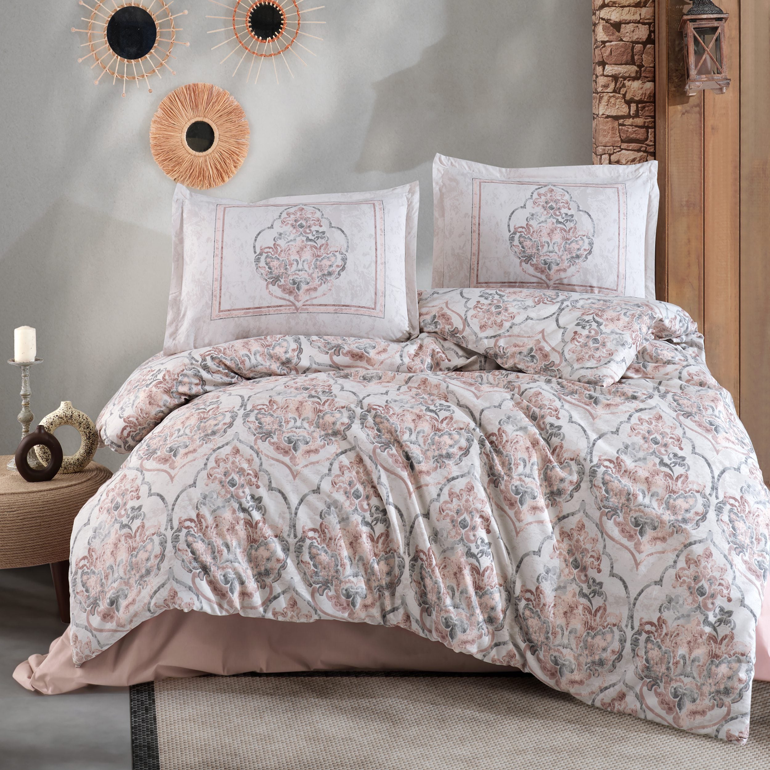 Lenjerie de pat ranforce Clasy King size  | 15593-R