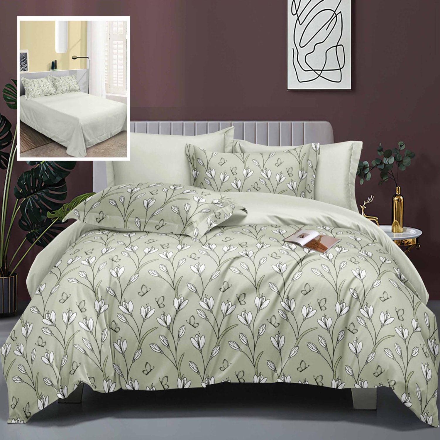 Lenjerie de pat bumbac finet Elegance – 6 piese | 10313-R