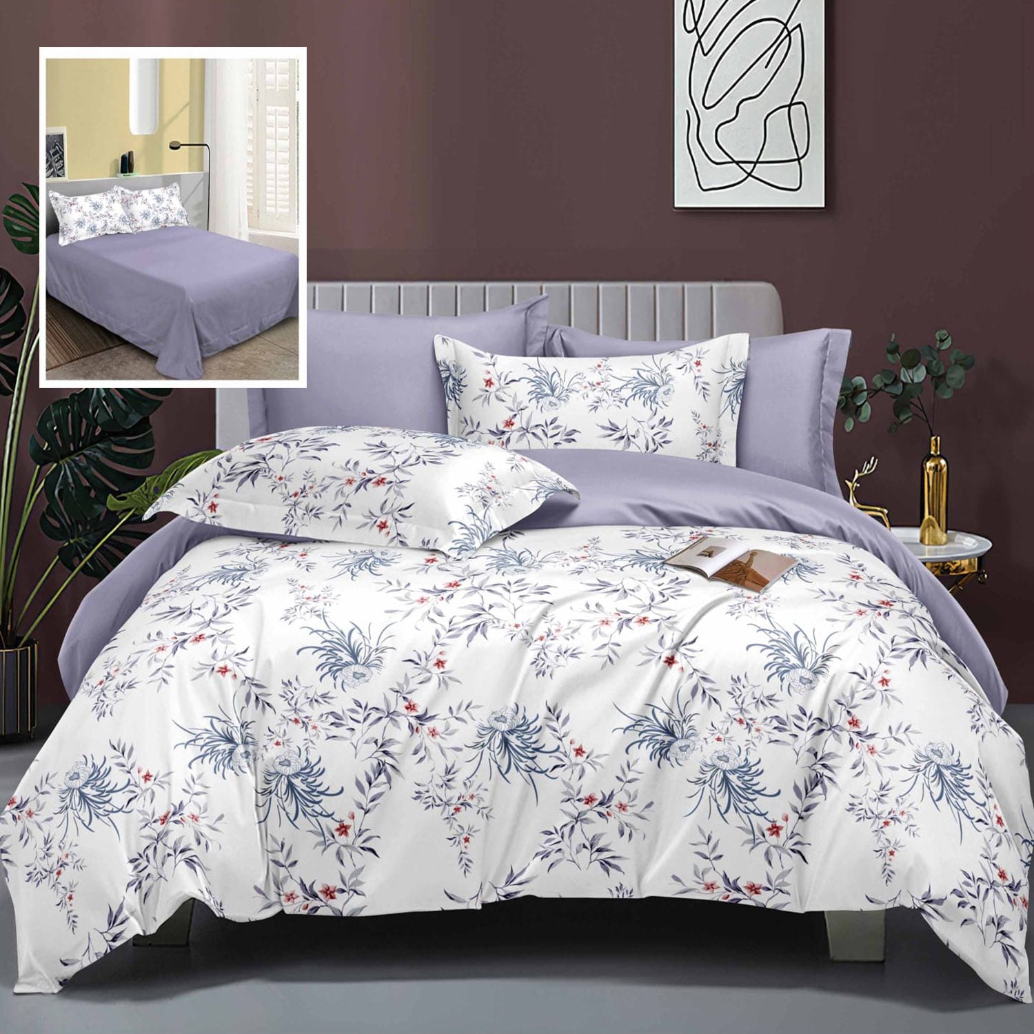 Lenjerie de pat bumbac finet Elegance – 6 piese | 10301-R