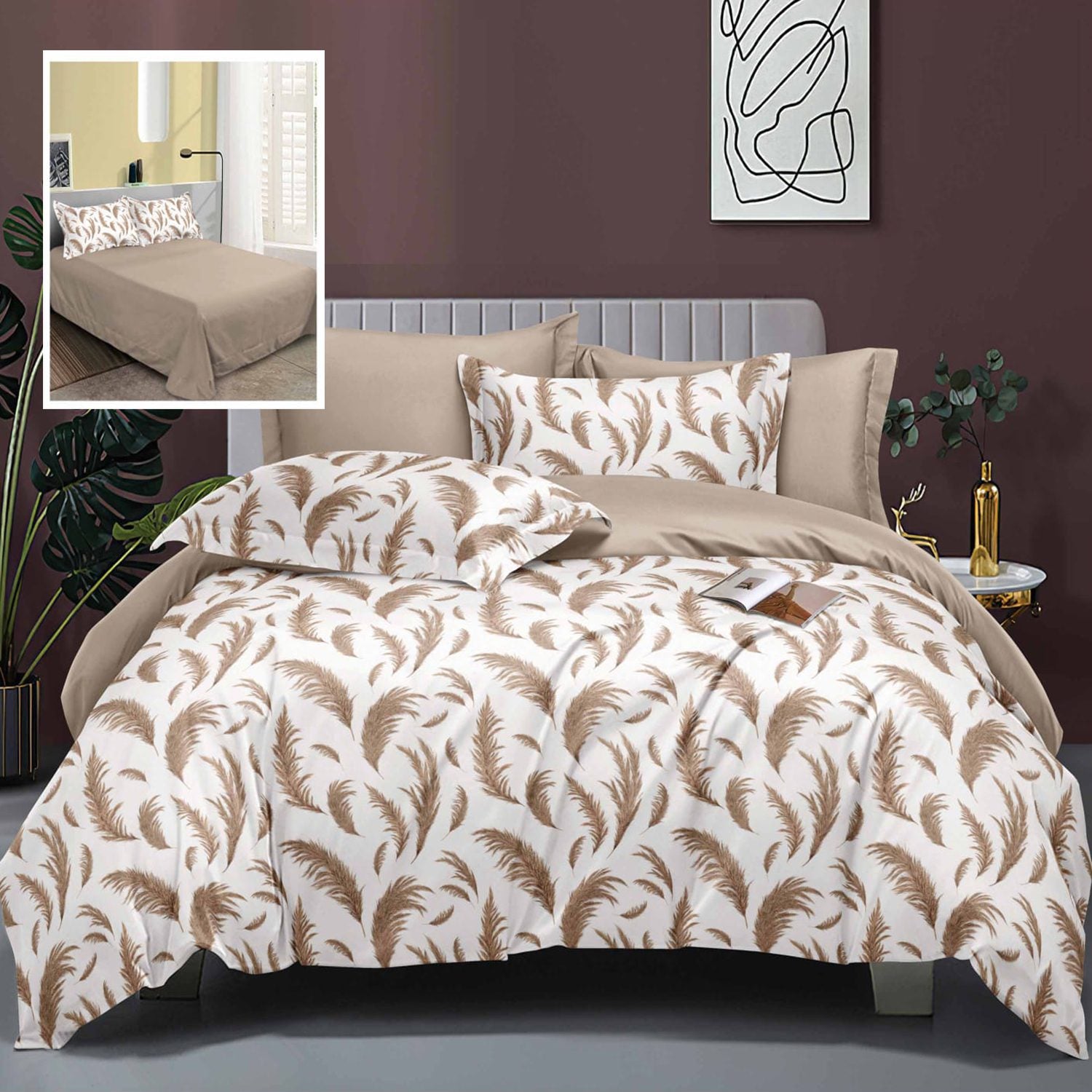 Lenjerie de pat bumbac finet Elegance – 6 piese | 10300-R