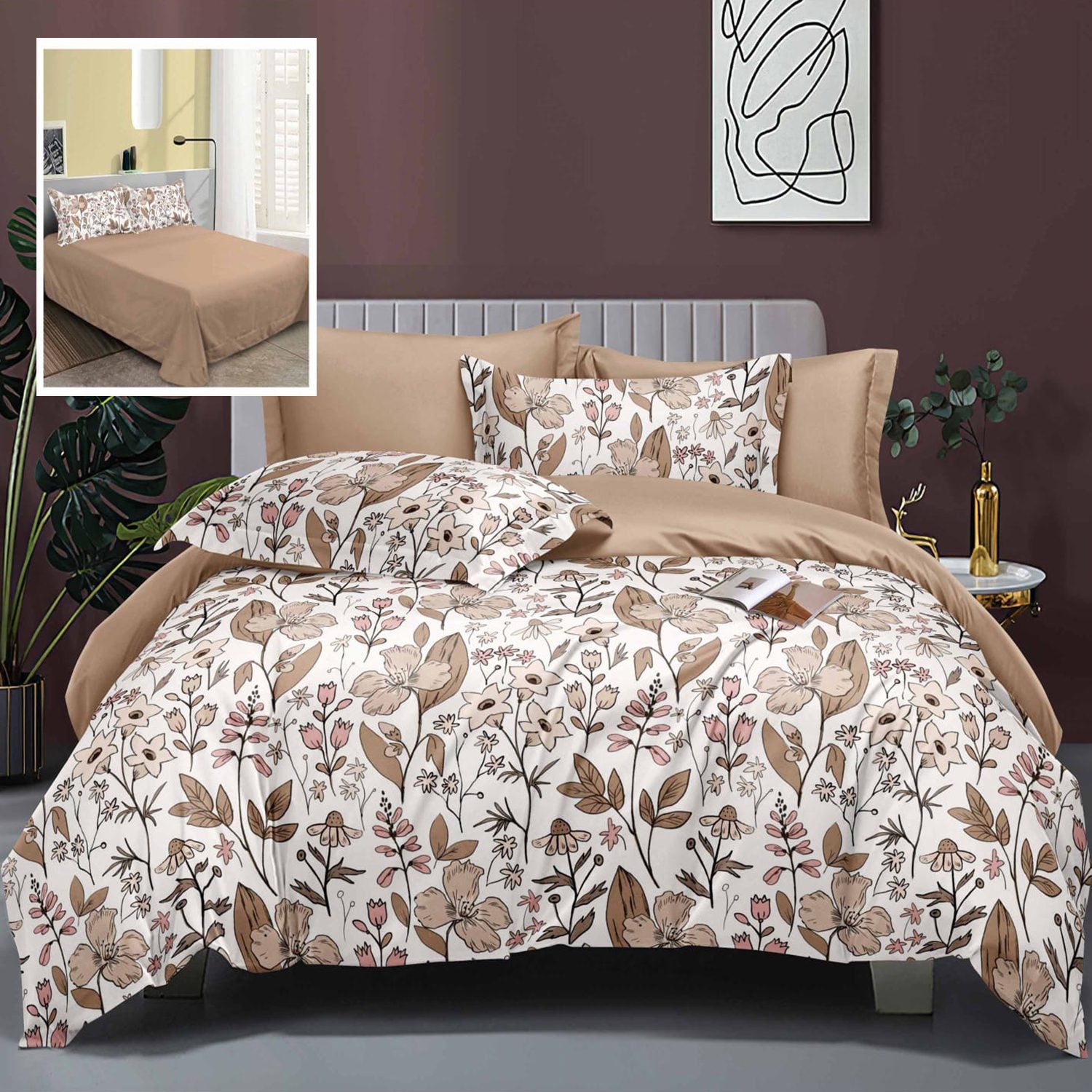 Lenjerie de pat bumbac finet Elegance – 6 piese | 10297-R