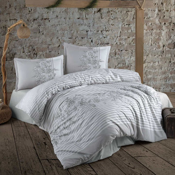 Lenjerie de pat ranforce Clasy King size  | 6921-R