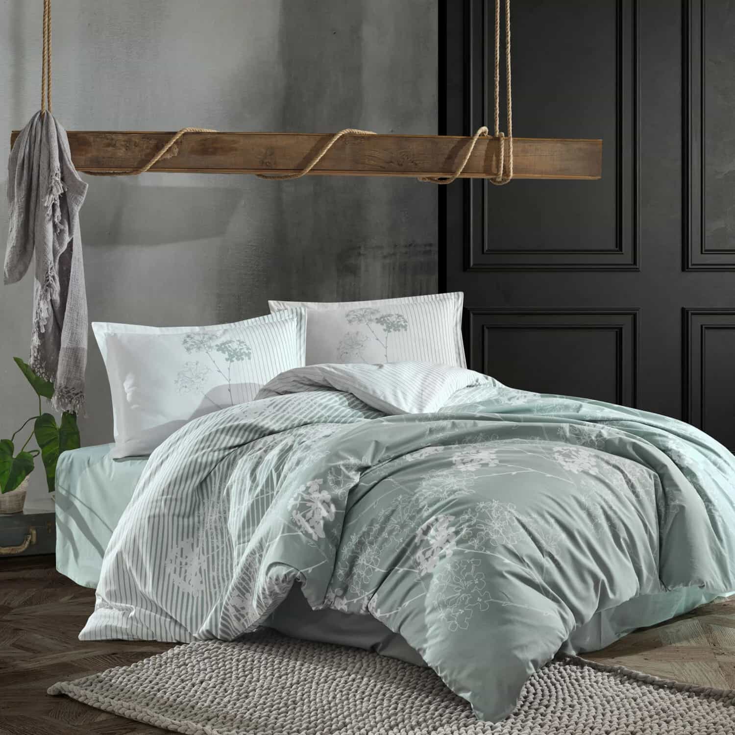 Lenjerie de pat ranforce Clasy King size  | 6919-R