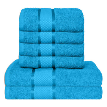 Set 6 prosoape 100% Bumbac - model NewLook Border | 0079